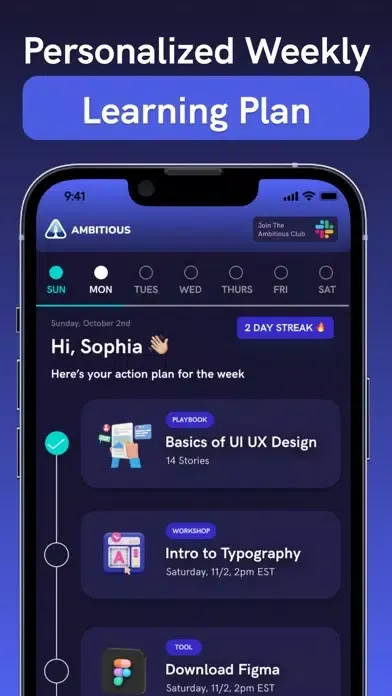 ภาพหน้าจอของ Ambitious: Tech Learning Club