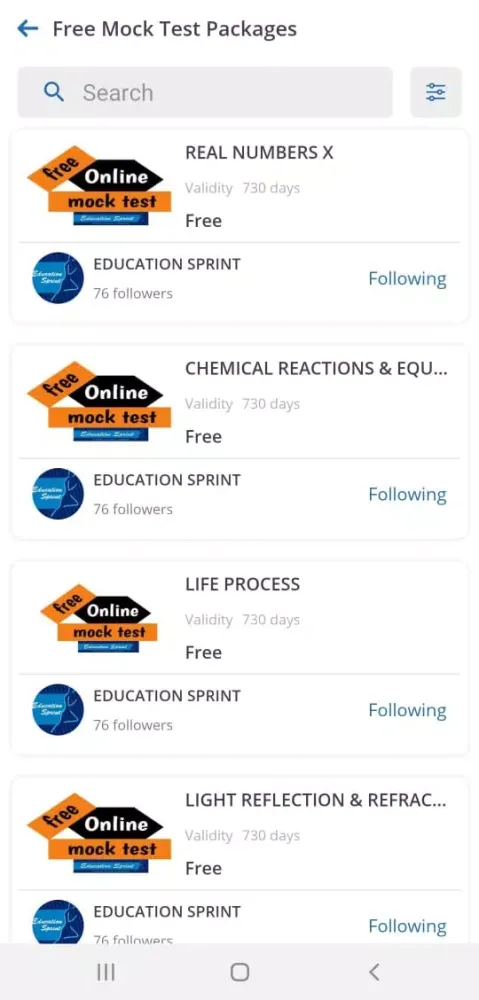 Education Sprint Ekran Görüntüleri