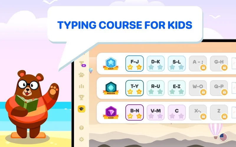 Capturas de tela do Master of Typing for Kids