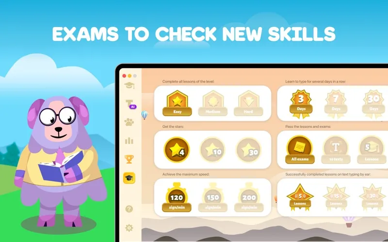 Capturas de tela do Master of Typing for Kids