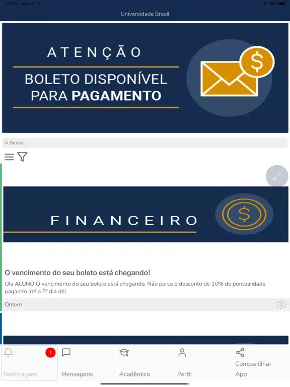 Скриншоты Universidade Brasil iPad 