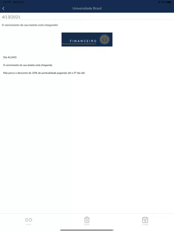Скриншоты Universidade Brasil iPad 