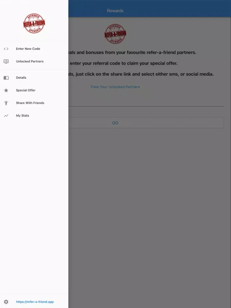 Refer A Friend iPad  سکرین شاٹس