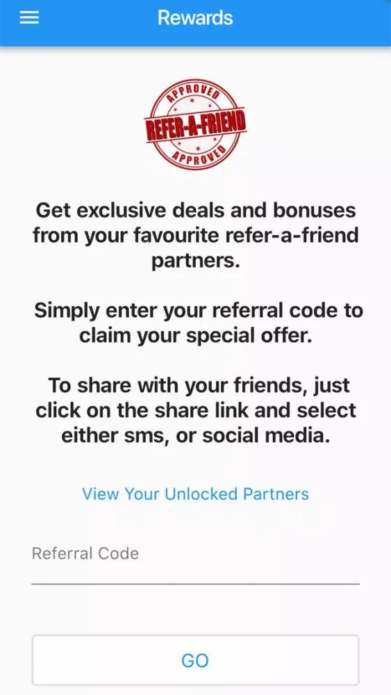 Refer A Friend سکرین شاٹس