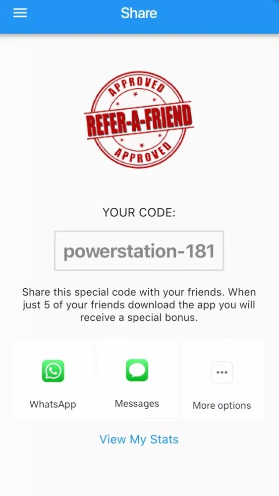 Refer A Friend سکرین شاٹس