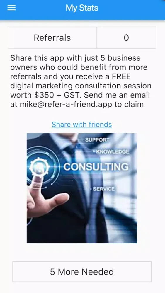 Refer A Friend سکرین شاٹس