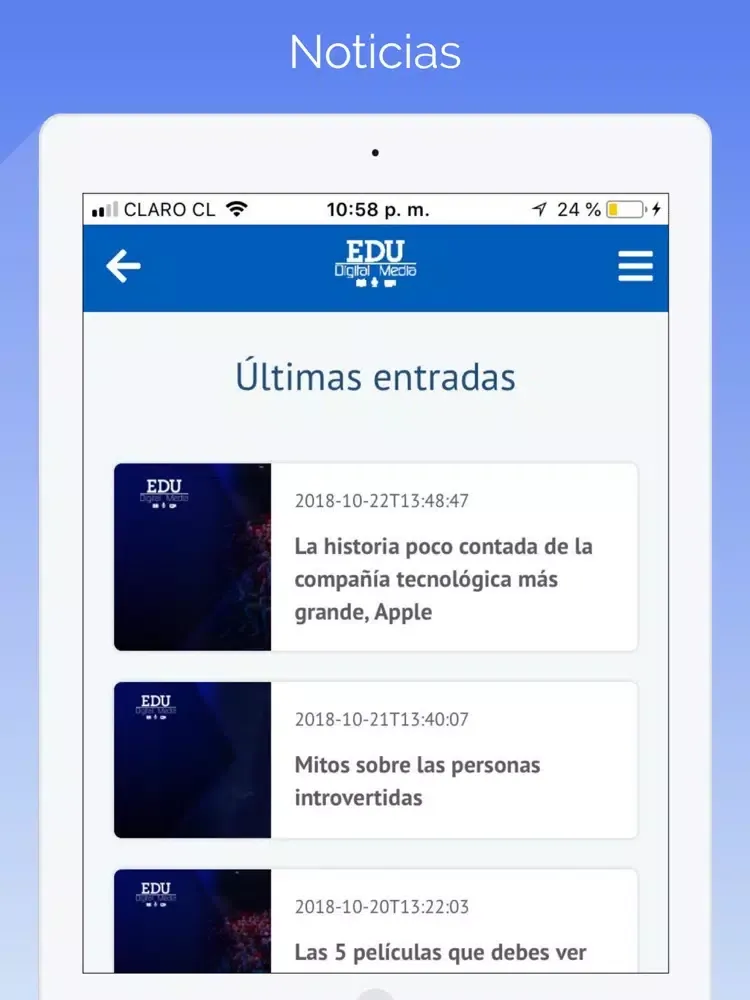 EDU Digital Media iPad  स्क्रीनशॉट
