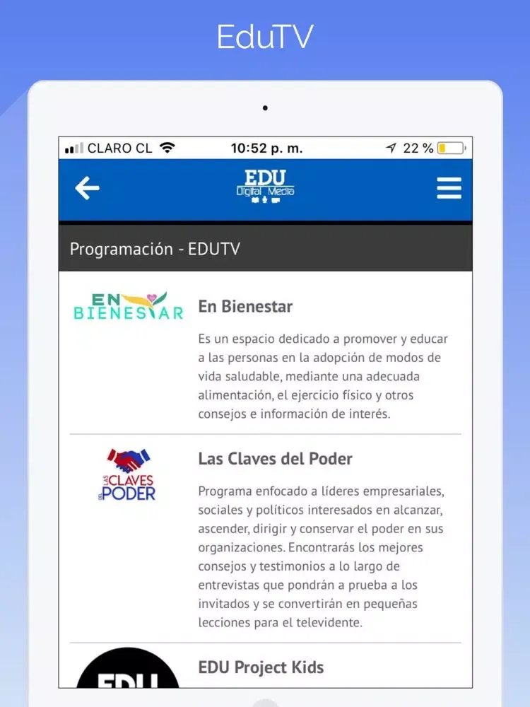 EDU Digital Media iPad  स्क्रीनशॉट