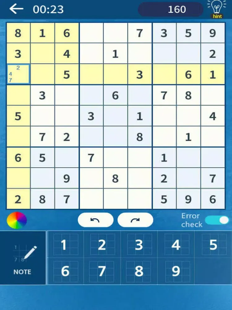 Tangkapan layar Sudoku koi fish iPad 