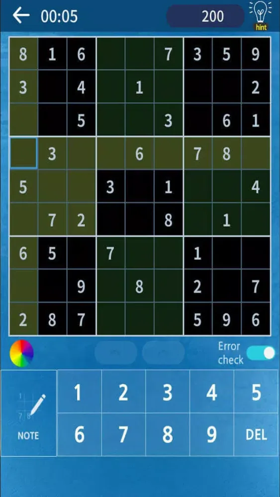 Tangkapan layar Sudoku koi fish