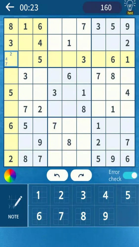 Tangkapan layar Sudoku koi fish