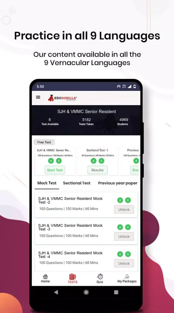 VMMC & SJH Senior Resident Moc Screenshots