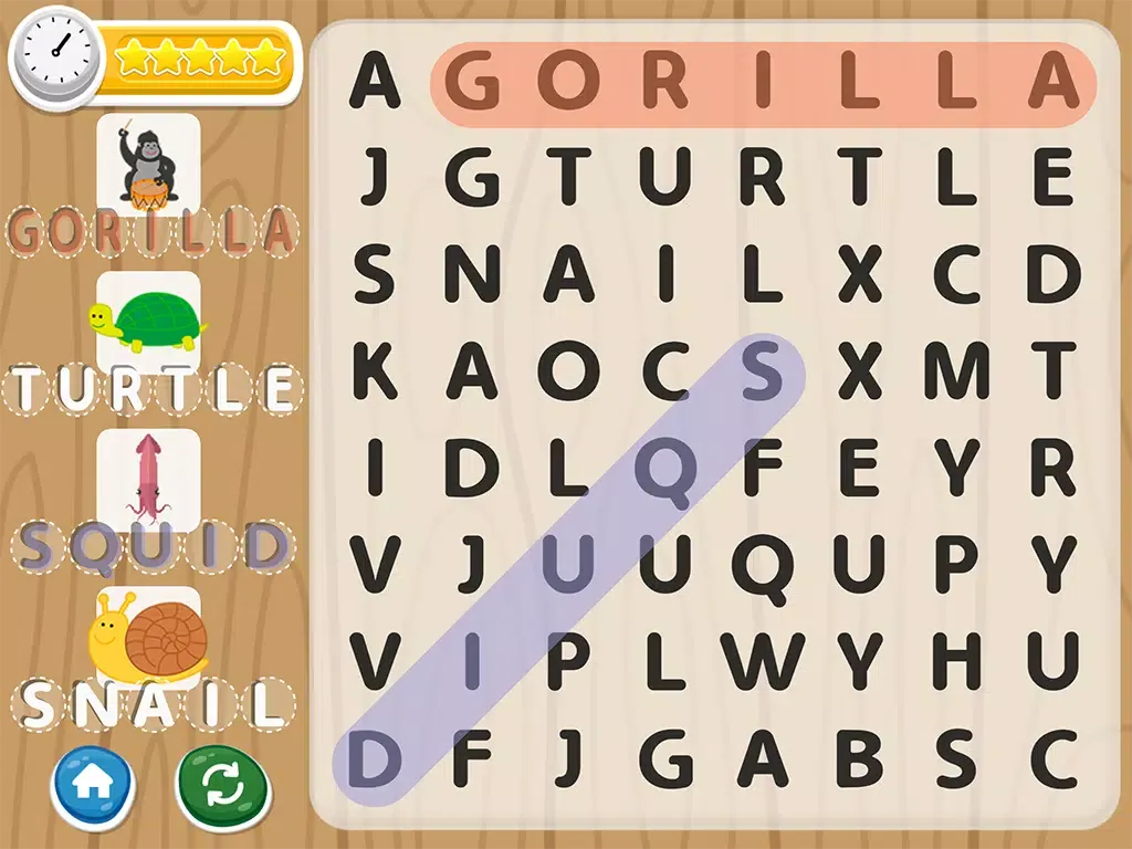 Tangkapan layar Word Search for kids