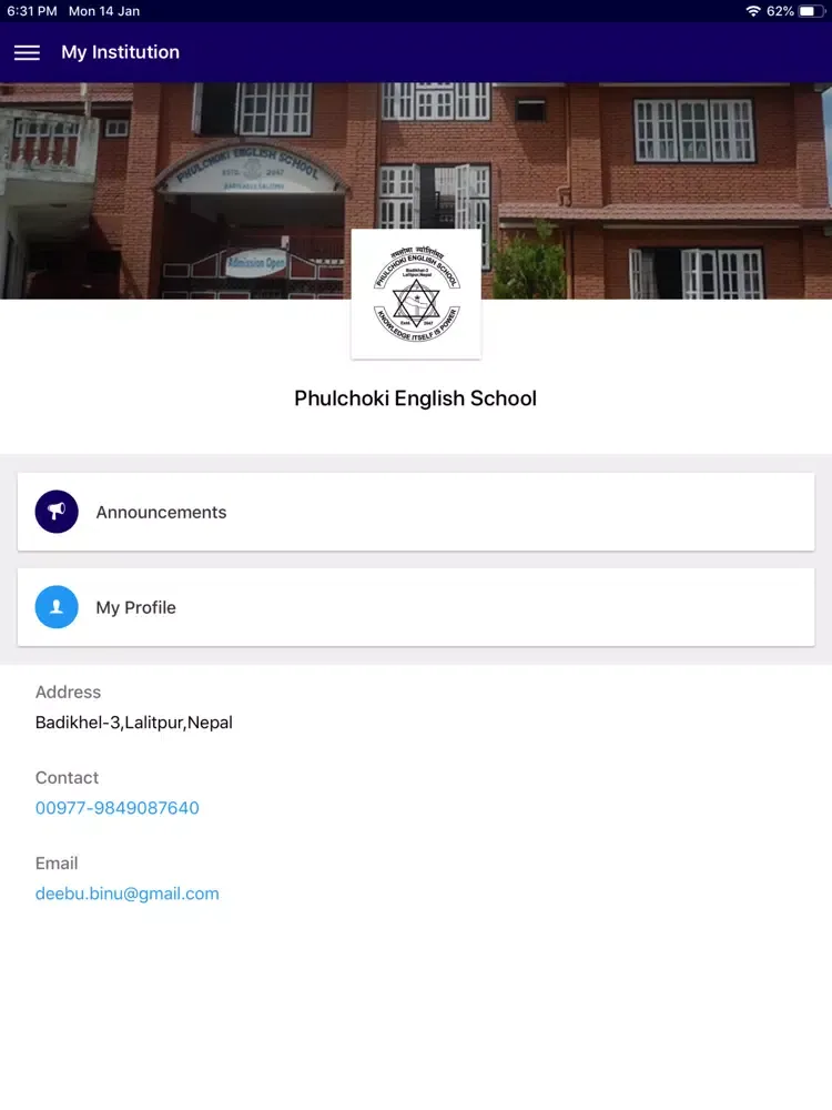 تصاویر Phulchoki English School iPad 