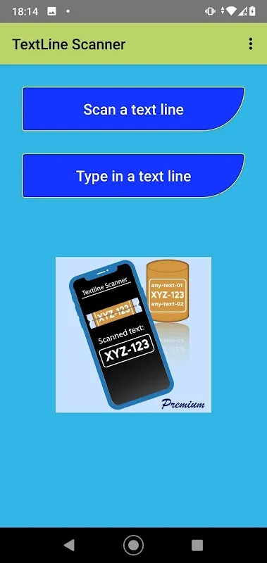 Tangkapan layar TextLine Scanner