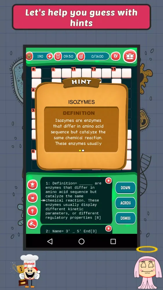 Biology Crossword Puzzle 스크린샷