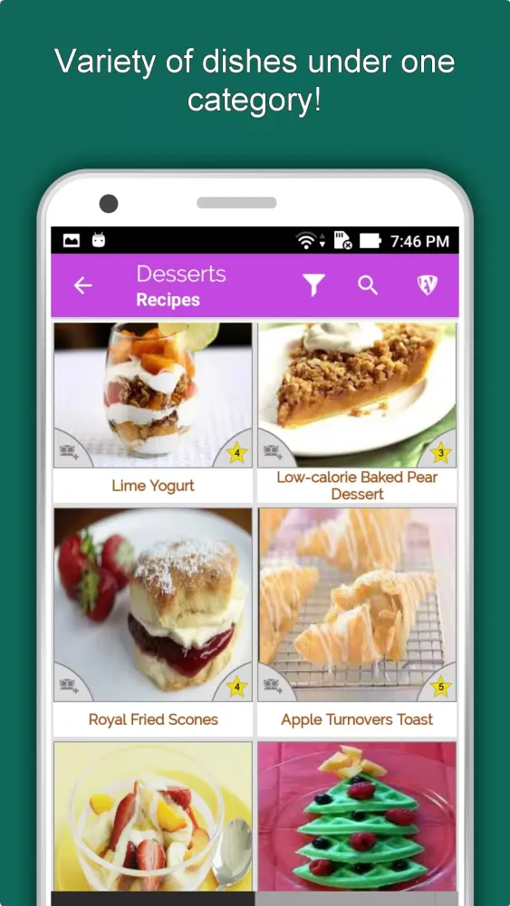 Captures d'écran de 1400+ Dessert Recipes Offline