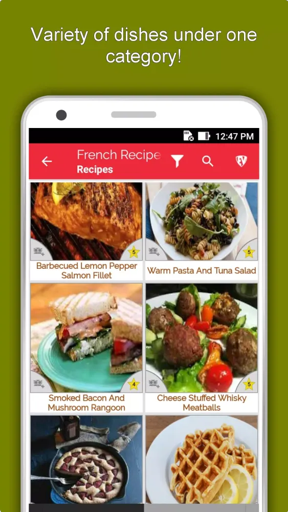 Screenshot di French Food Recipes Offline