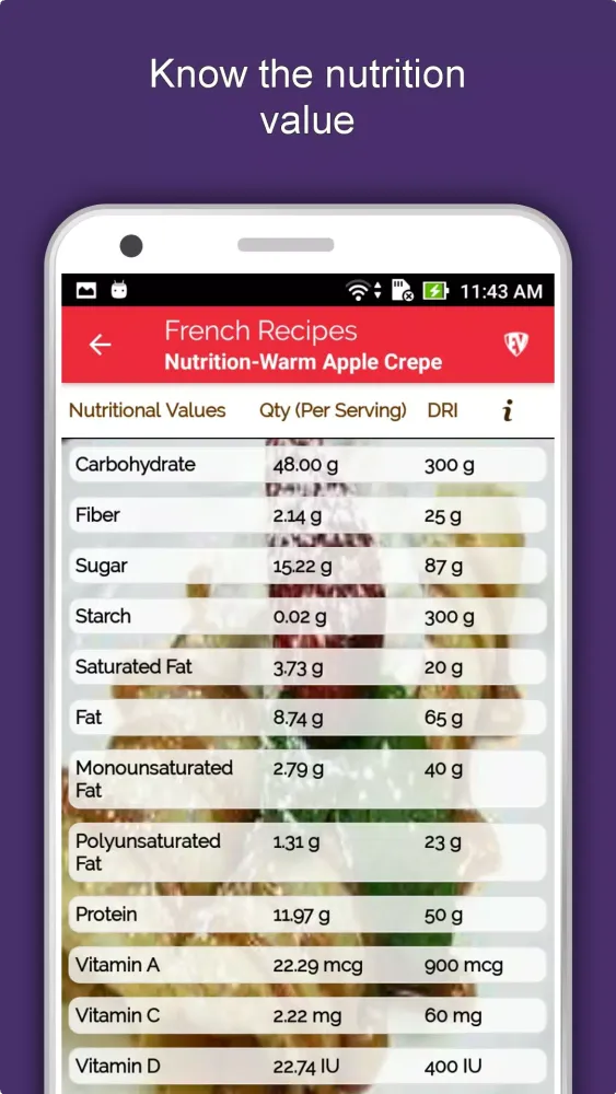 Screenshot di French Food Recipes Offline
