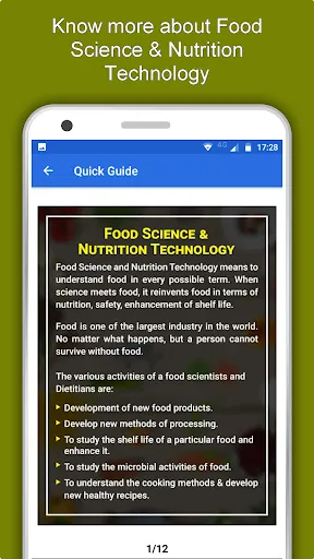 Food Science & Nutrition App Screenshots