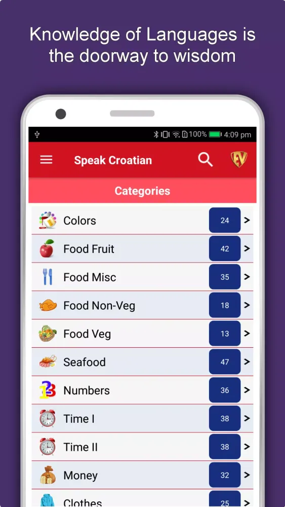 Learn Croatian Language App Screenshots