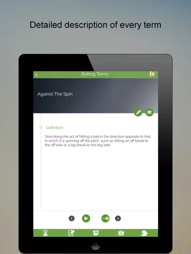 Cricket Dictionary PRO SMART Guide iPad 应用截图