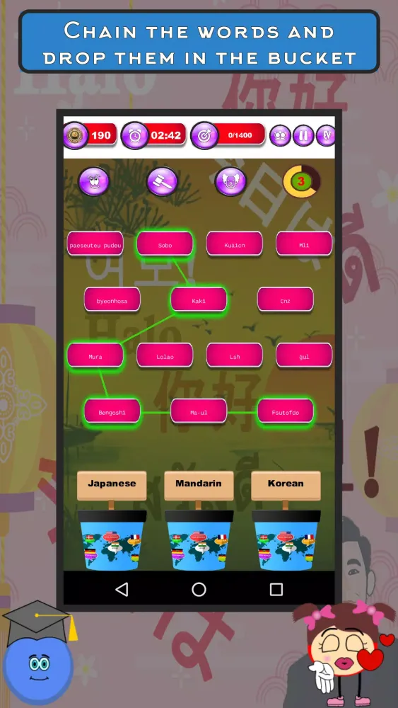 Capturas de pantalla de Spot n Link: Asian Languages L