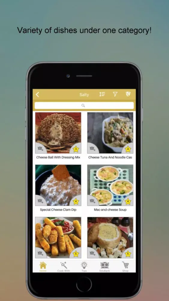 Tangkapan skrin Cheese Recipes SMART Cookbook