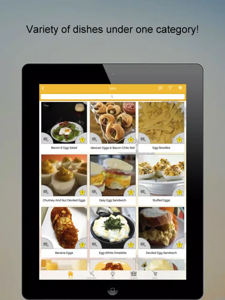 Egg Recipes SMART Cookbook iPad 应用截图