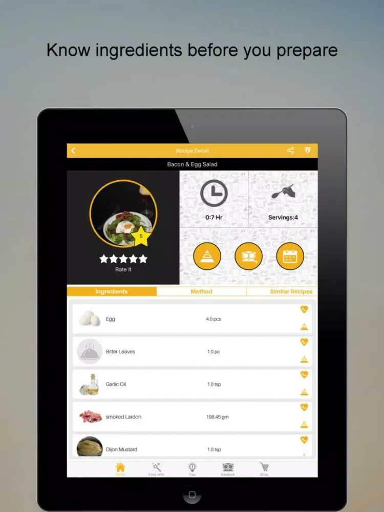 Egg Recipes SMART Cookbook iPad 应用截图