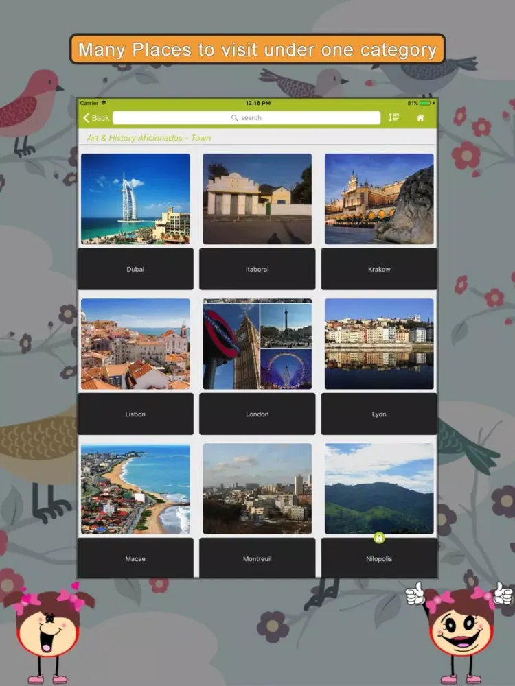 Tangkapan layar Must Visit Cities SMART Guide iPad 