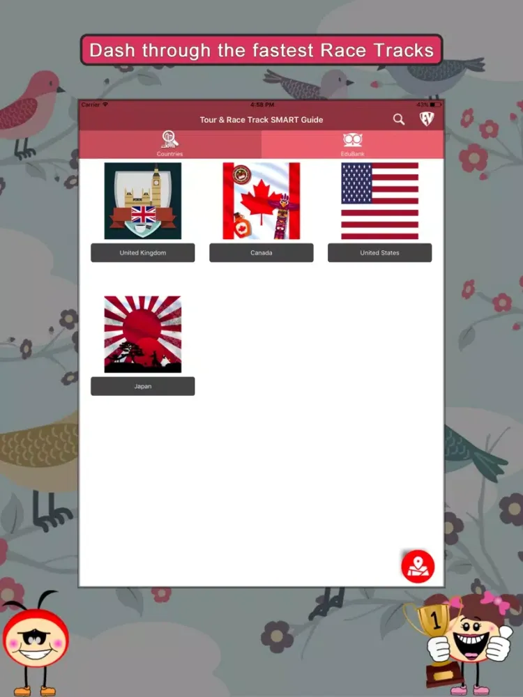 Capturas de tela do Race Track SMART Guide iPad 