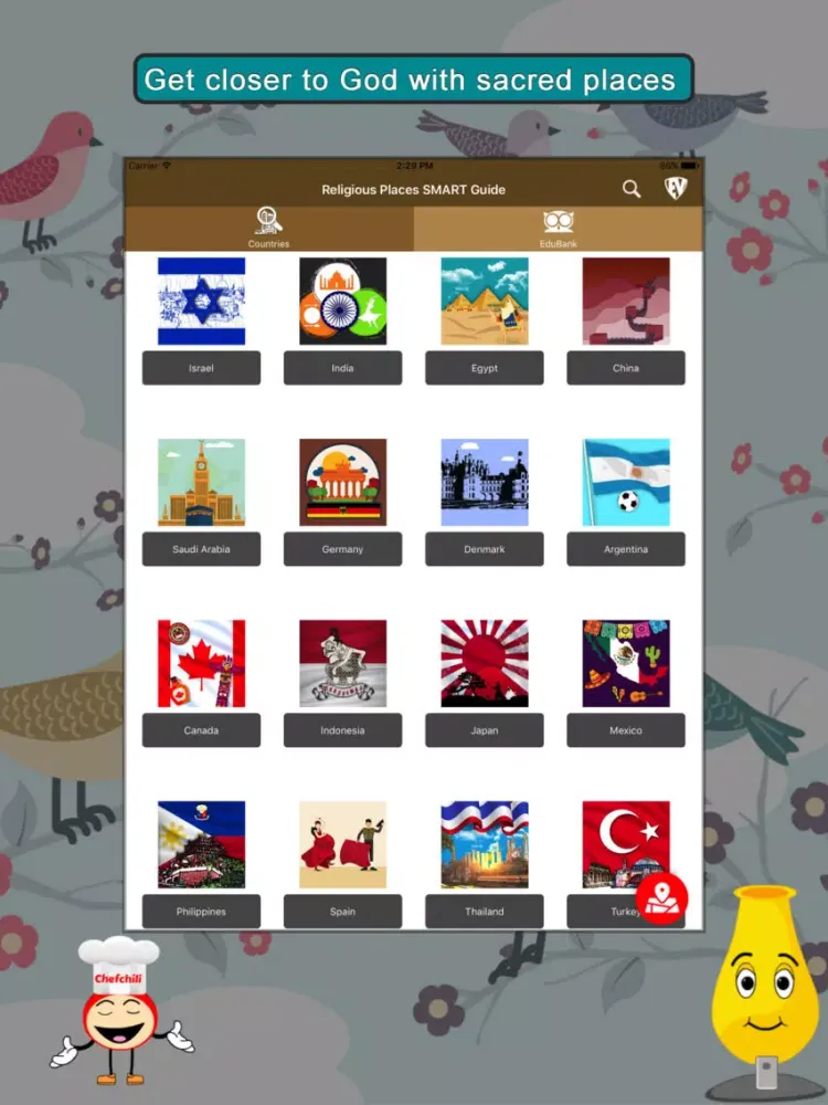 Religious Places SMART Guide iPad  Screenshots