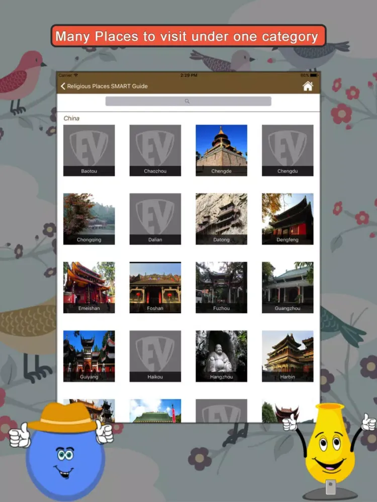 Religious Places SMART Guide iPad  Screenshots
