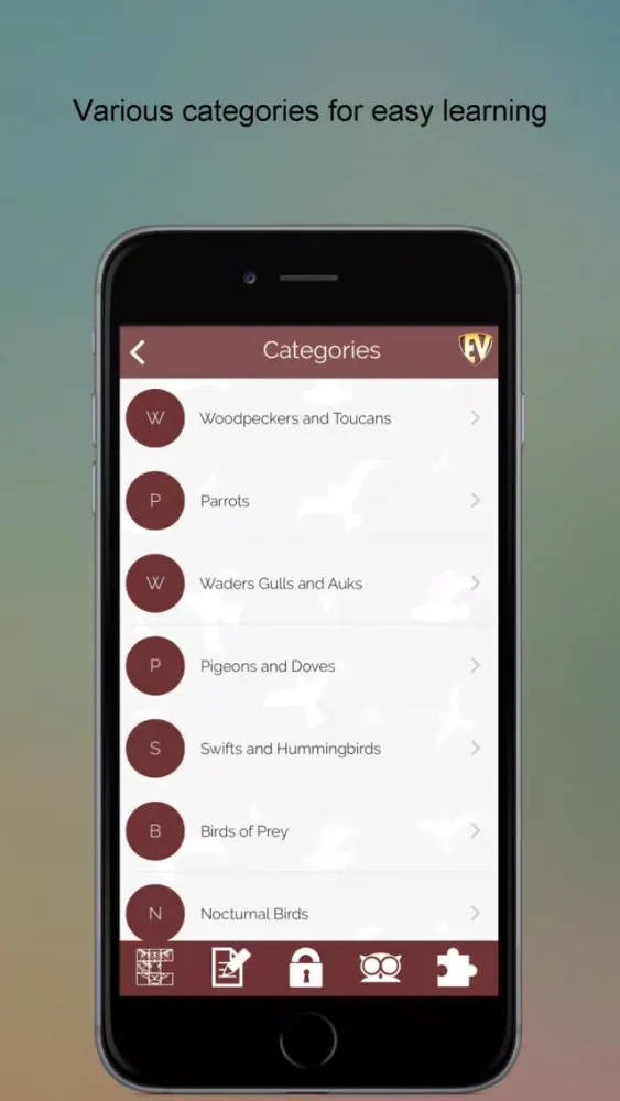 ภาพหน้าจอของ Non-Passerine Bird Dictionary