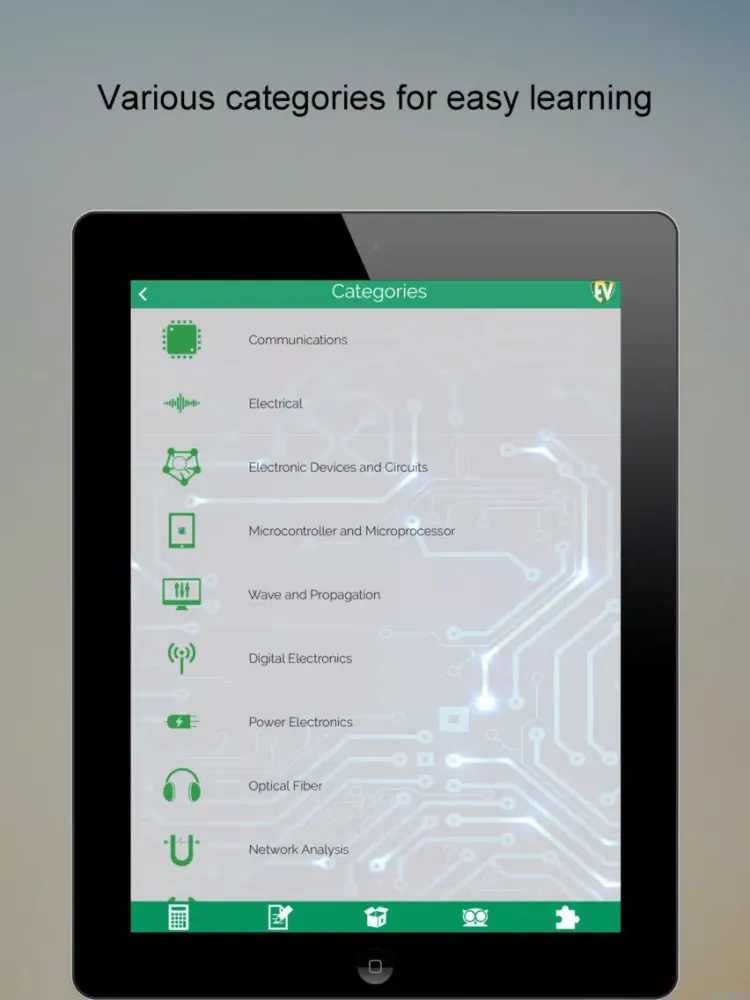 Tangkapan skrin Electronics Engineering Guide iPad 