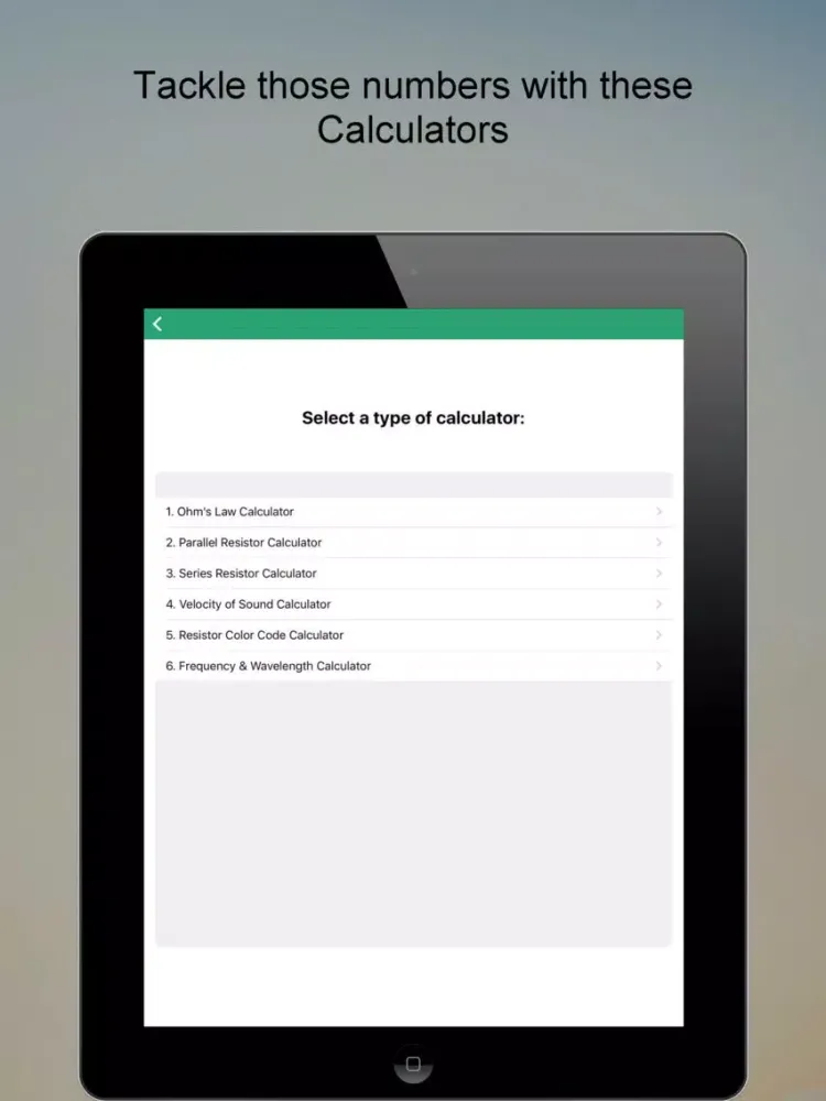 Tangkapan skrin Electronics Engineering Guide iPad 