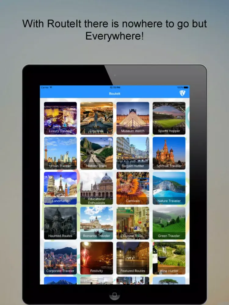 RouteIt: SMART Virtual Route Guide iPad  Screenshots