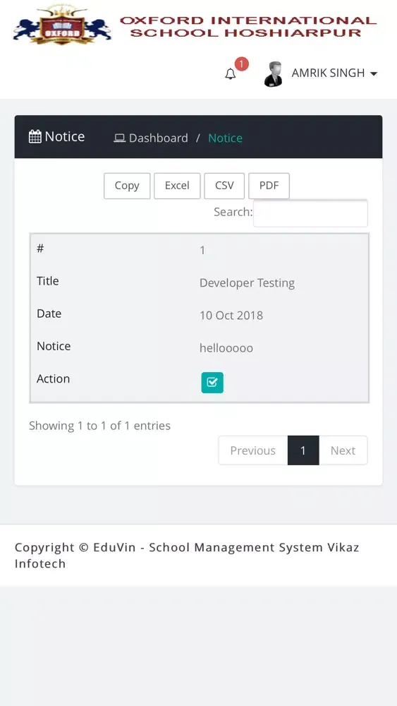 Screenshot di Oxford Int School Hoshiarpur