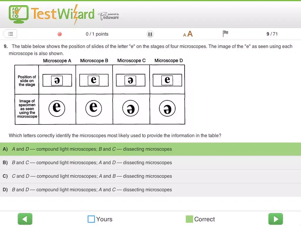 Captures d'écran de Test Wizard Mobile iPad 