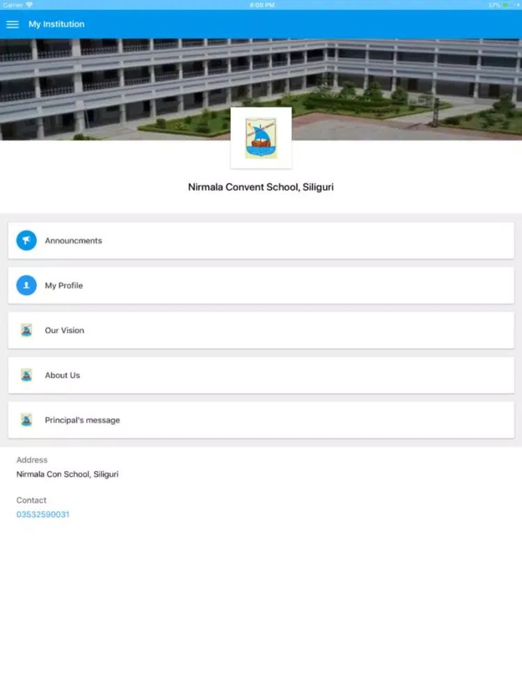 Скриншоты Nirmala School, Siliguri iPad 