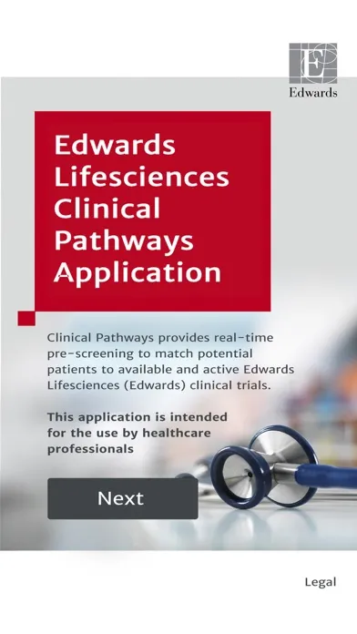 Edwards Clinical Pathways Screenshots