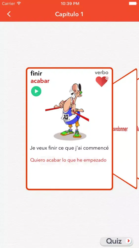 Tangkapan skrin Practica el vocabulario Francé
