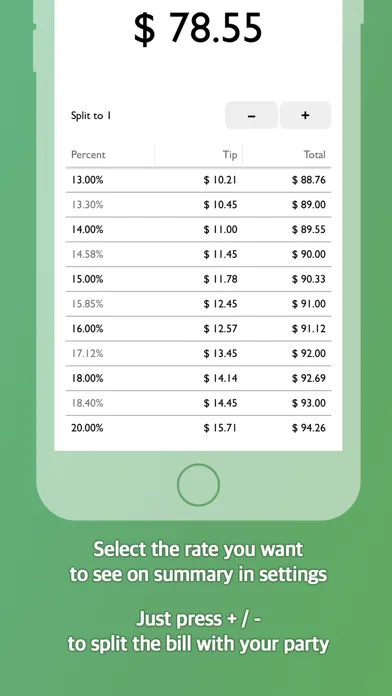 Tiny Tip Calculator سکرین شاٹس