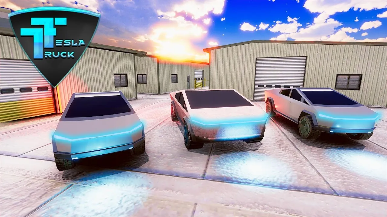 Tesla CyberTruck Self Driving Screenshots