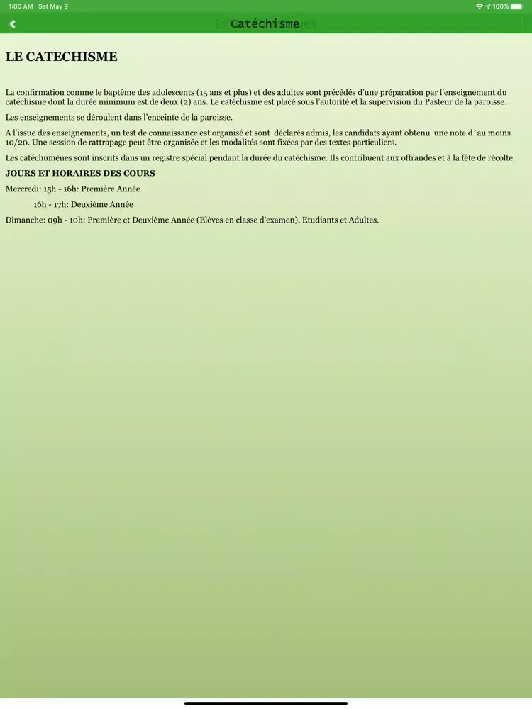 Paroisse EEC Cinquantenaire iPad  سکرین شاٹس