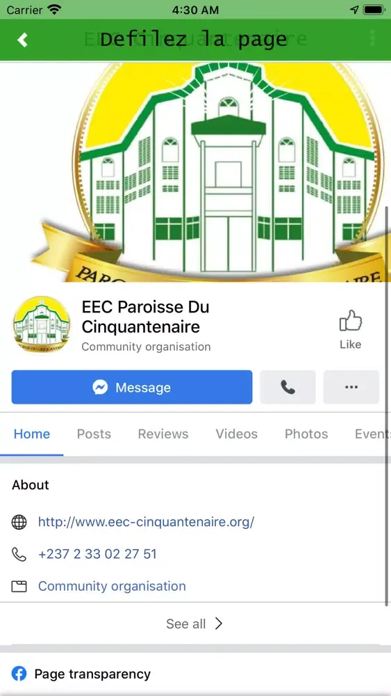 Paroisse EEC Cinquantenaire سکرین شاٹس