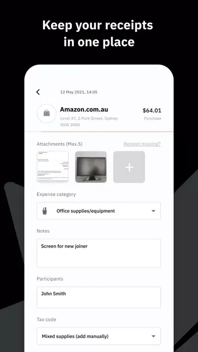 NAB Expense Control Screenshots