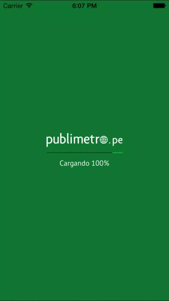 Capturas de tela do Publimetro Perú