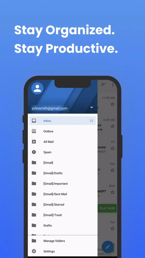 Inbox Homescreen Screenshots